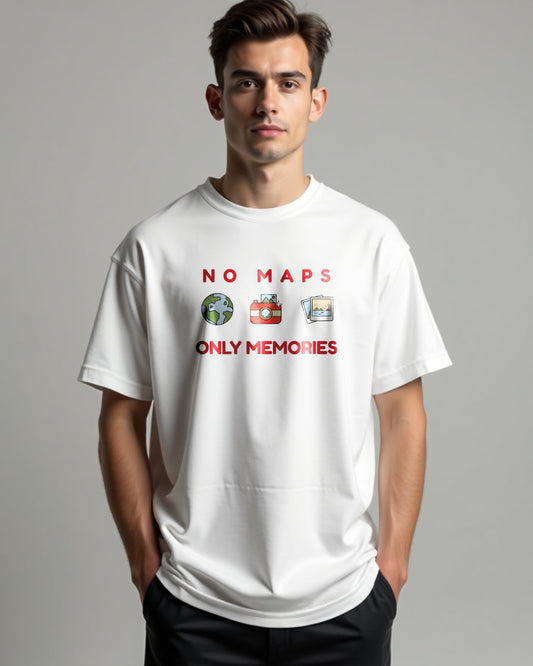 “No Maps, Only Memories” Oversized Travel Tee"