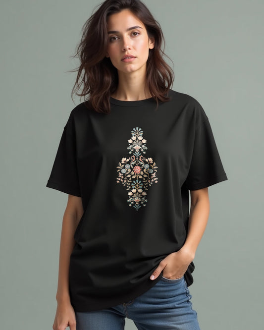 “Royal Bloom – Mughal Garden Tee”