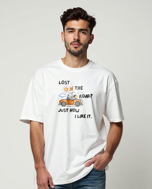 “Lost On The Road” Oversized Chill Ride Tee"