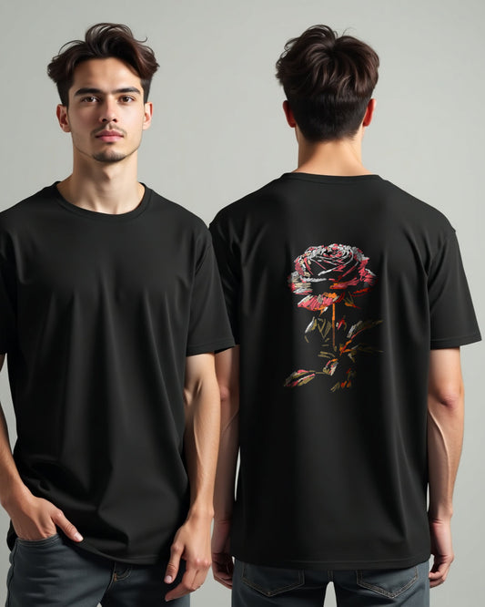 “Sketch in Bloom – Raw Rose Tee”